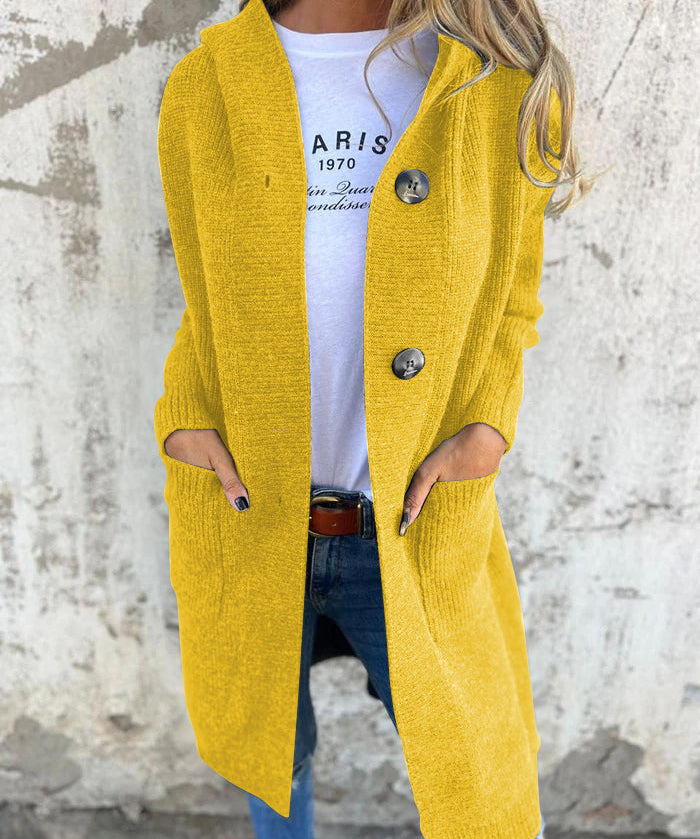 Claudine - Manteau en Maille Long et Élégant