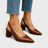 Karine – Chaussures à Talon Haut Crocodile