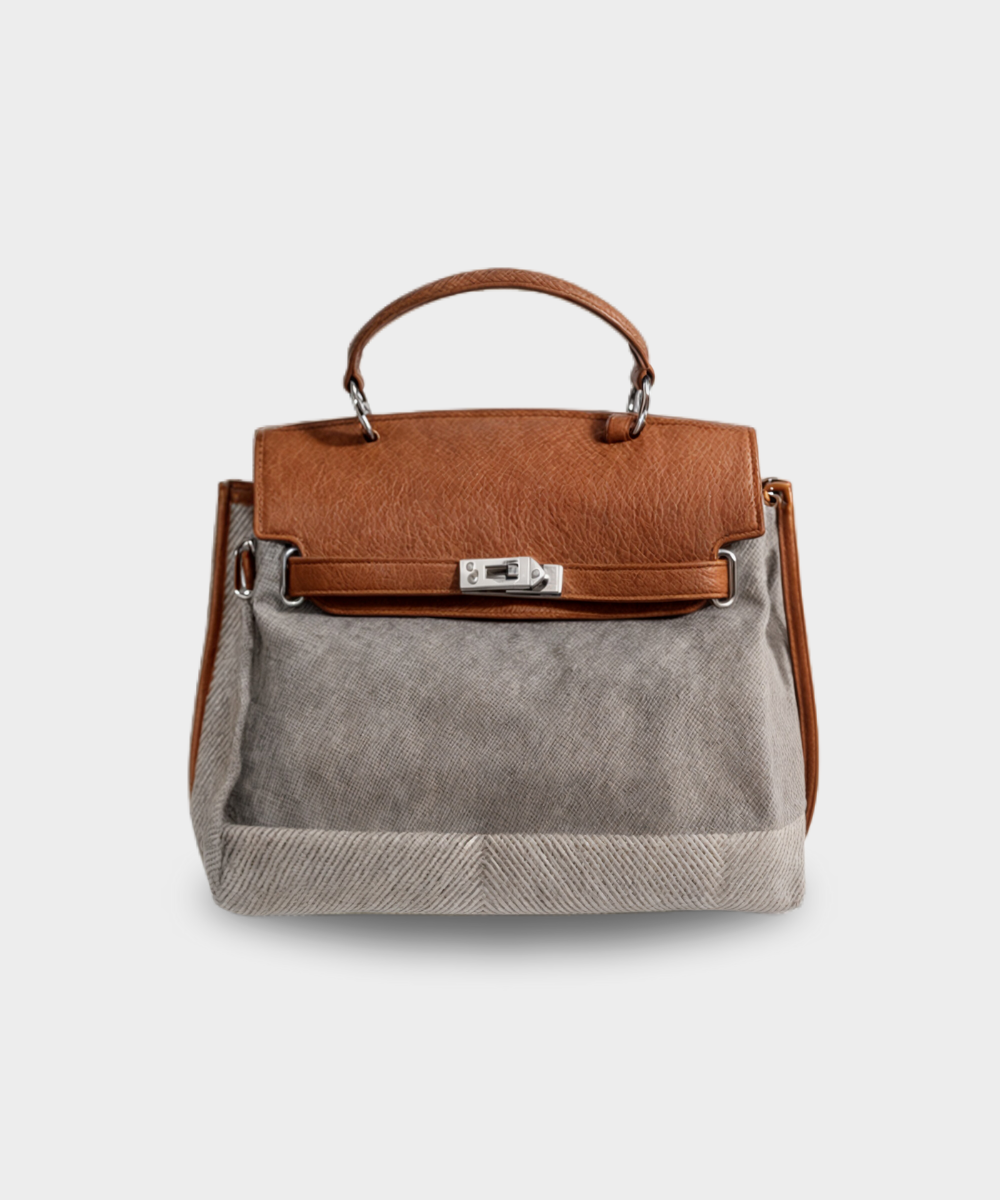 Basilia Elena - Sac en toile de cuir de vachette