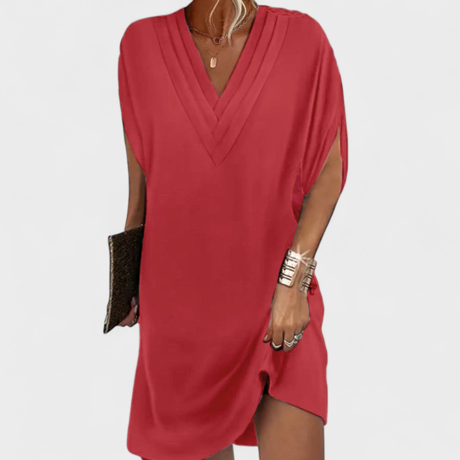 Silviane - Vestido Elegante con Mangas Abiertas