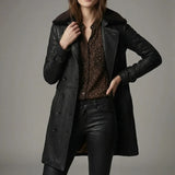 Solène - Manteau Élégant en Cuir