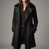 Solène - Manteau Élégant en Cuir
