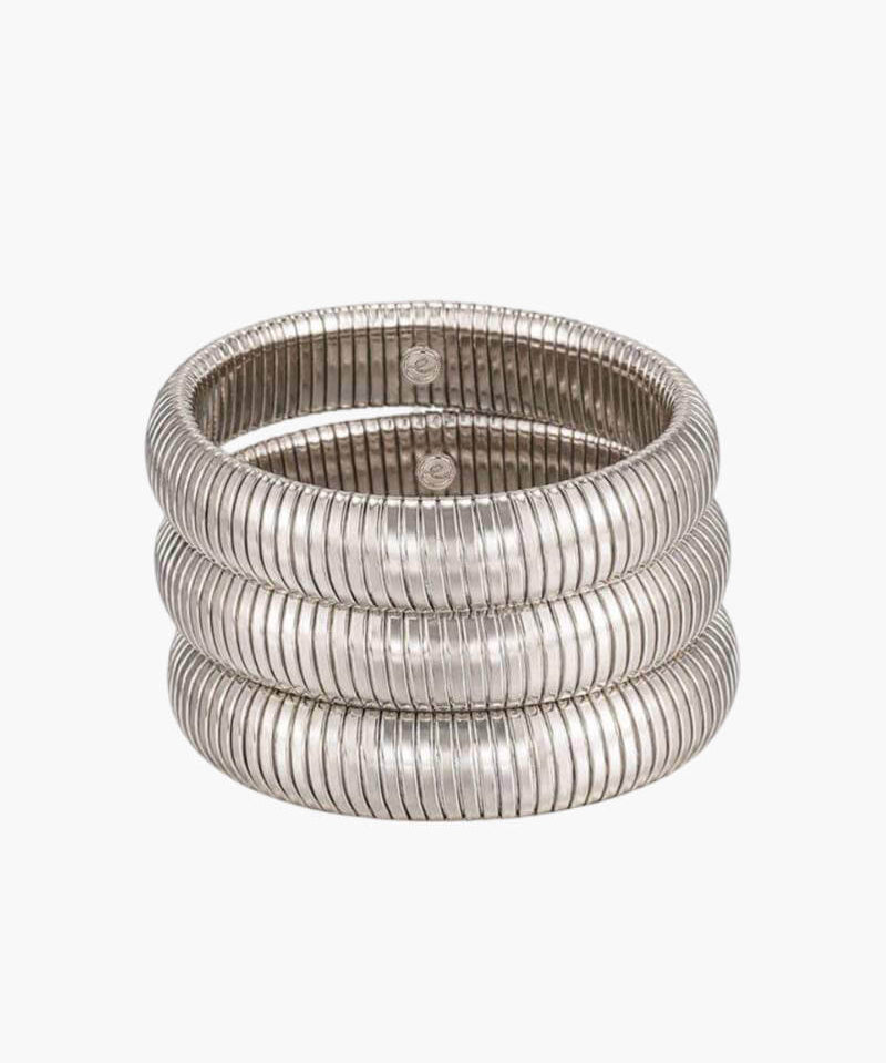 Blanc Delphine - Bracelet cannelé