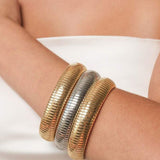 Blanc Delphine - Bracelet cannelé