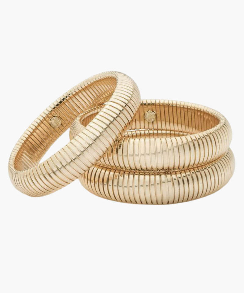 Blanc Delphine - Bracelet cannelé