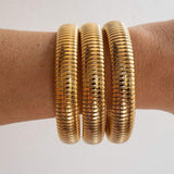 Blanc Delphine - Bracelet cannelé