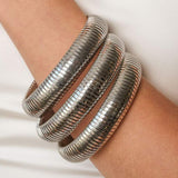 Blanc Delphine - Bracelet cannelé