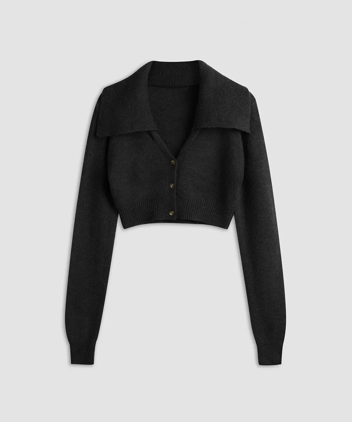 Charlotte - Gilet Court en Maille à Col