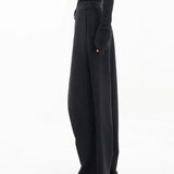 Lourdes - Pantalon Large Asymétrique avec Boutons