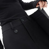 Lourdes - Pantalon Large Asymétrique avec Boutons