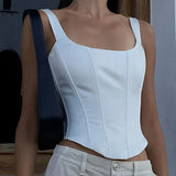 Carmen - Top Corset à Nœud Papillon Ivory Glow