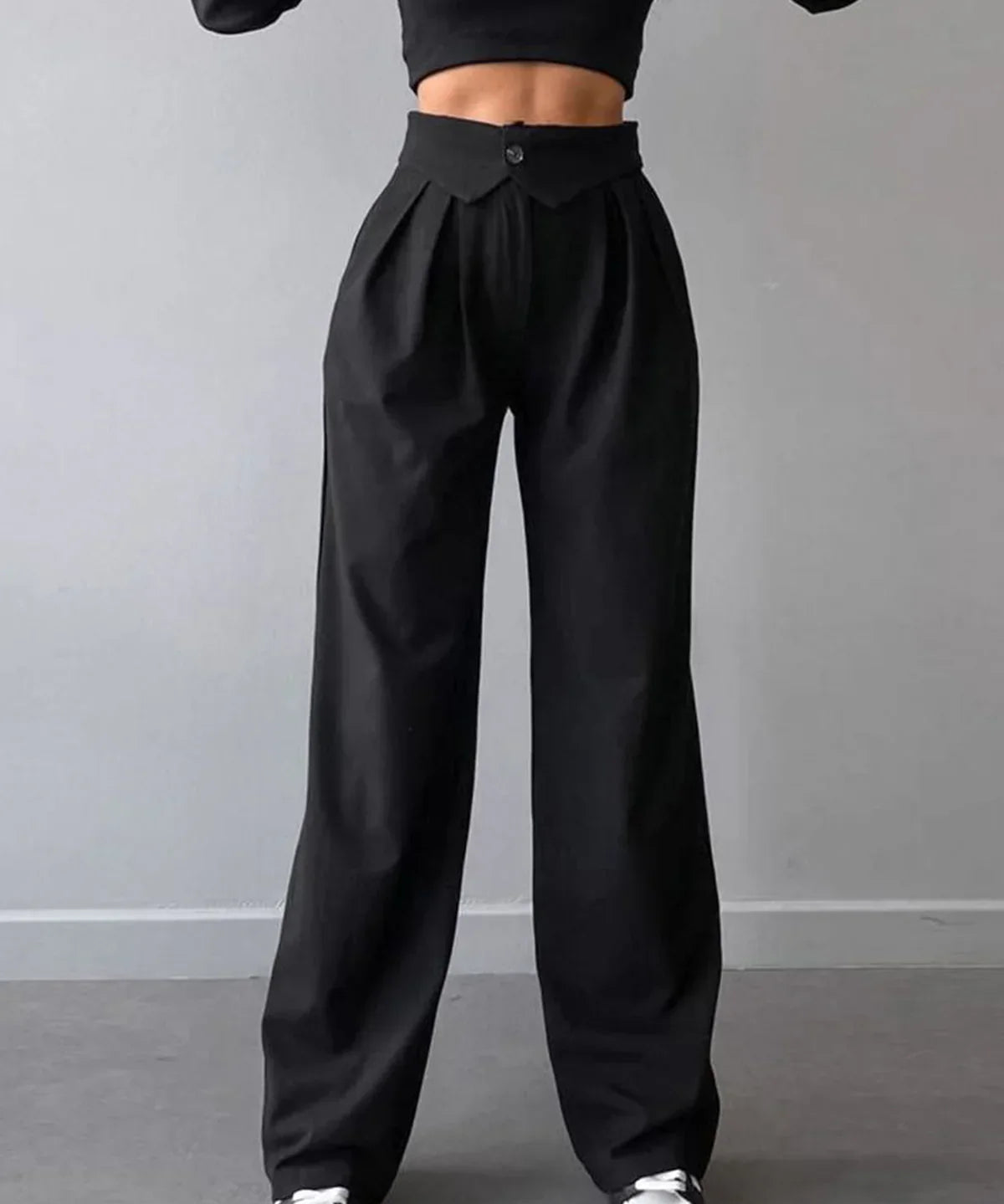 Emma - Pantalon Street à Taille Pliée