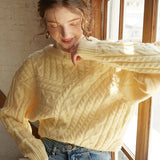 Noémie - Pull Oversize Couleur Limoncello