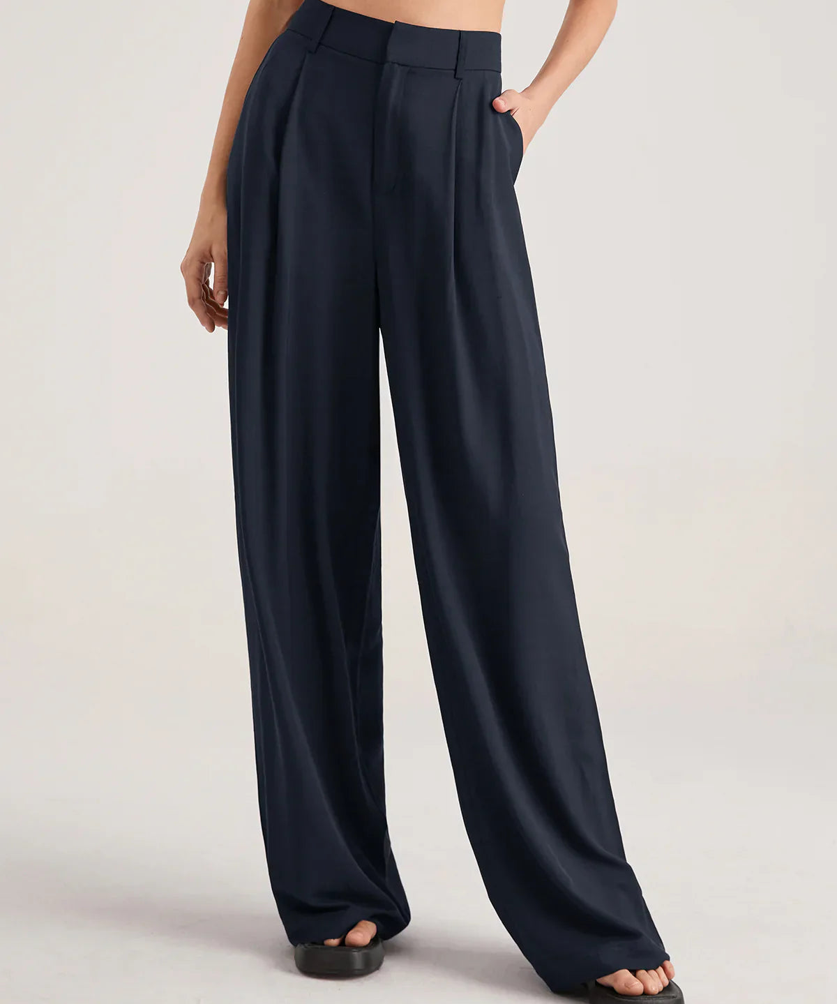 Nerea - Pantalon large à taille haute