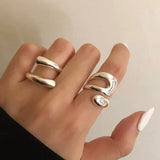 Eva - Anneau Large Ondulé