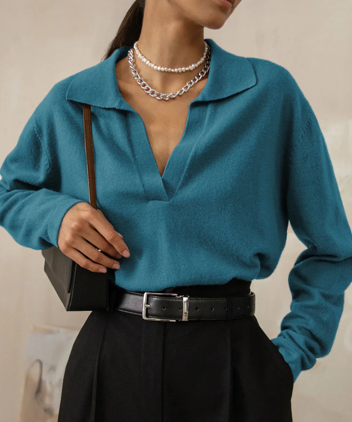 Sonia - Pull Décontracté à Col