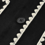 Estelle - Veste à Bordures Contrastées avec Foulard Assorti