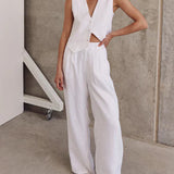 Vanesa - Ensemble Décontracté de Pantalon en Coton