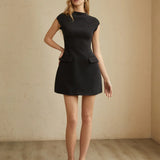 Paméla - Mini-Robe Élégante à Coupe Évasée