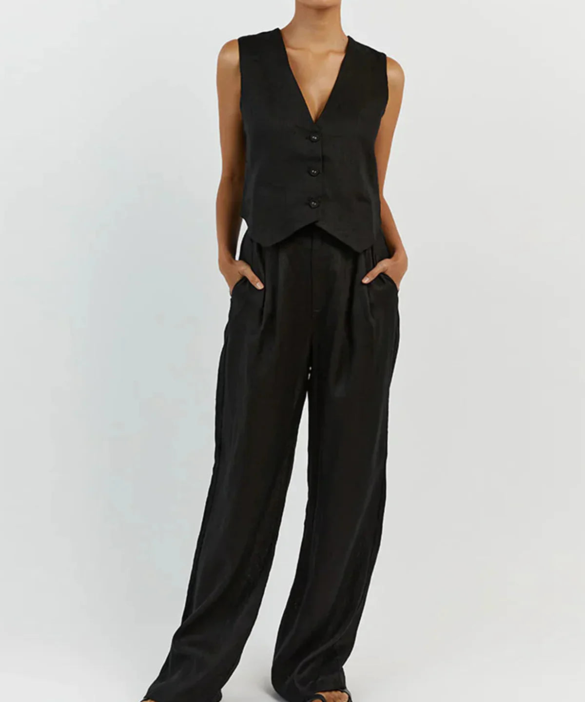 Vanesa - Ensemble Décontracté de Pantalon en Coton