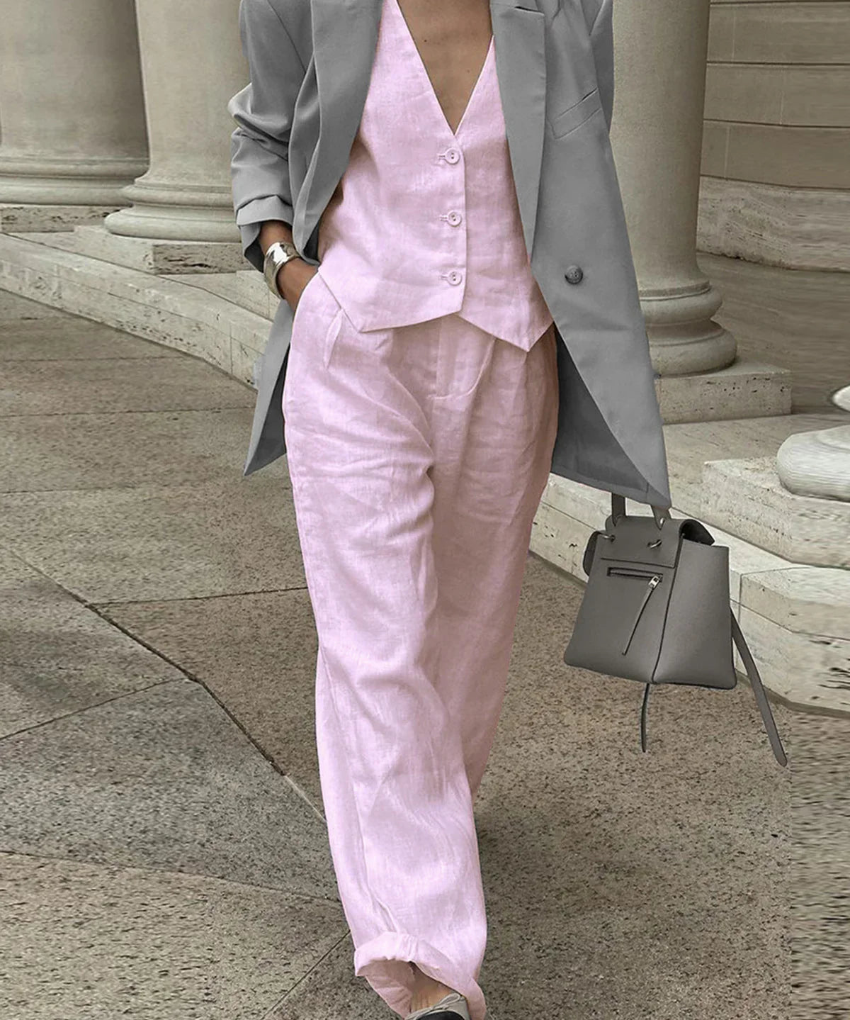 Vanesa - Ensemble Décontracté de Pantalon en Coton