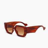 Élodie - Lunettes de Soleil Carrées Effet Marbre