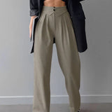 Emma - Pantalon Street à Taille Pliée