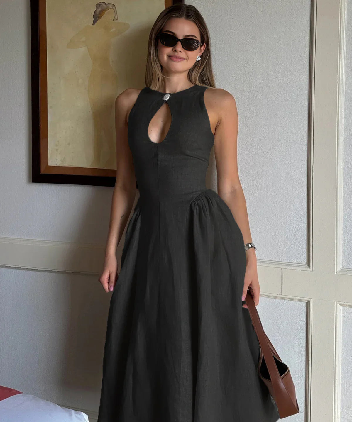 Noémi - Robe Longue en Coton et Lin