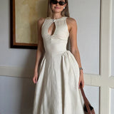 Noémi - Robe Longue en Coton et Lin