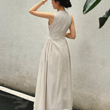 Noémi - Robe Longue en Coton et Lin