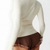 Valentine - Cardigan à Manches Longues et Col Rond