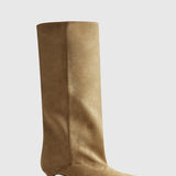 Araceli - Bottes en Daim Jusqu'au Genou avec Talon Kitten