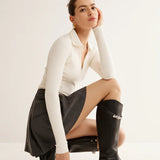 Ghislaine - Botas altas con hebilla hasta la rodilla