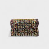 Alice - Sac à bandoulière avec chaîne élégante et diamants colorés