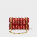 Alice - Sac à bandoulière avec chaîne élégante et diamants colorés