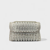 Alice - Sac à bandoulière avec chaîne élégante et diamants colorés