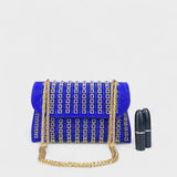 Alice - Sac à bandoulière avec chaîne élégante et diamants colorés