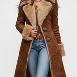 Cosette - Manteau d'inspiration vintage avec fausse fourrure