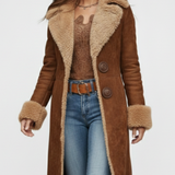 Cosette - Manteau d'inspiration vintage avec fausse fourrure