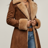 Cosette - Manteau d'inspiration vintage avec fausse fourrure