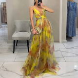 Nadine - Ravissante robe longue à imprimé floral