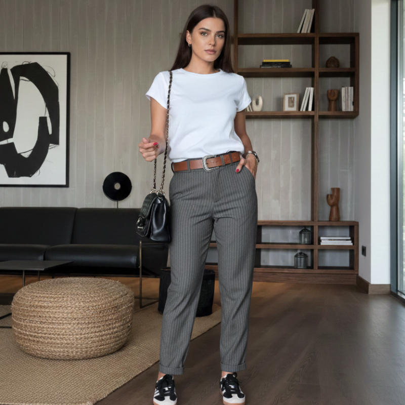 Mia - LE PANTALON À RAYURES ÉLÉGANT QUI SUBLIME LA SILHOUETTE