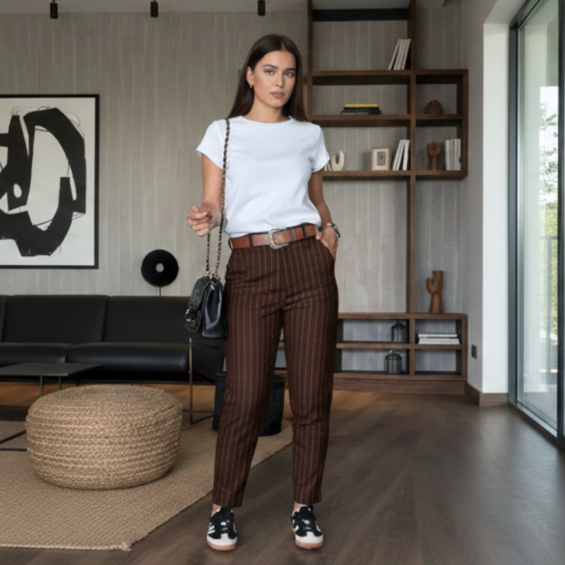 Mia - LE PANTALON À RAYURES ÉLÉGANT QUI SUBLIME LA SILHOUETTE