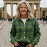 Romy - Cardigan doux à carreaux