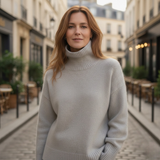Juliette - Pull à col roulé en cachemire