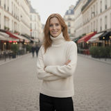 Juliette - Pull à col roulé en cachemire