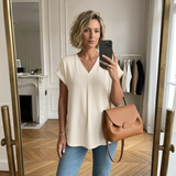 Audrena - Haut Fluide à Détail Plissé