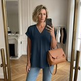 Audrena - Haut Fluide à Détail Plissé