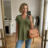 Audrena - Haut Fluide à Détail Plissé