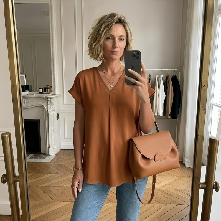 Audrena - Haut Fluide à Détail Plissé